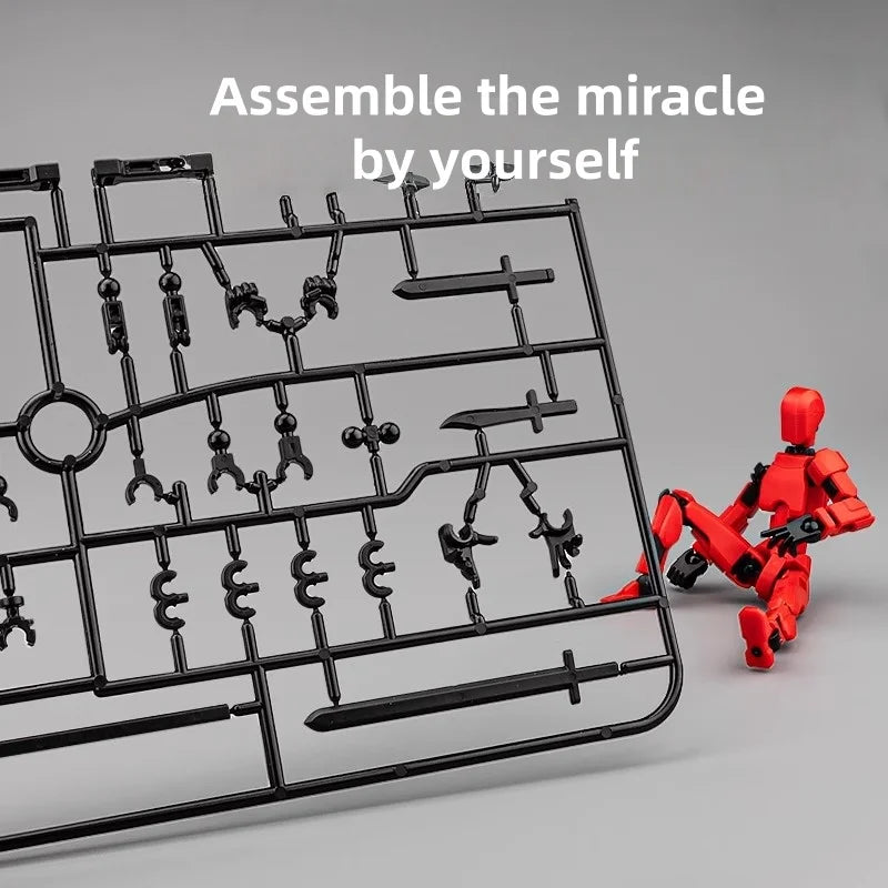 Six Pieces Movable Action Figures Set With Fully Articulated Joints