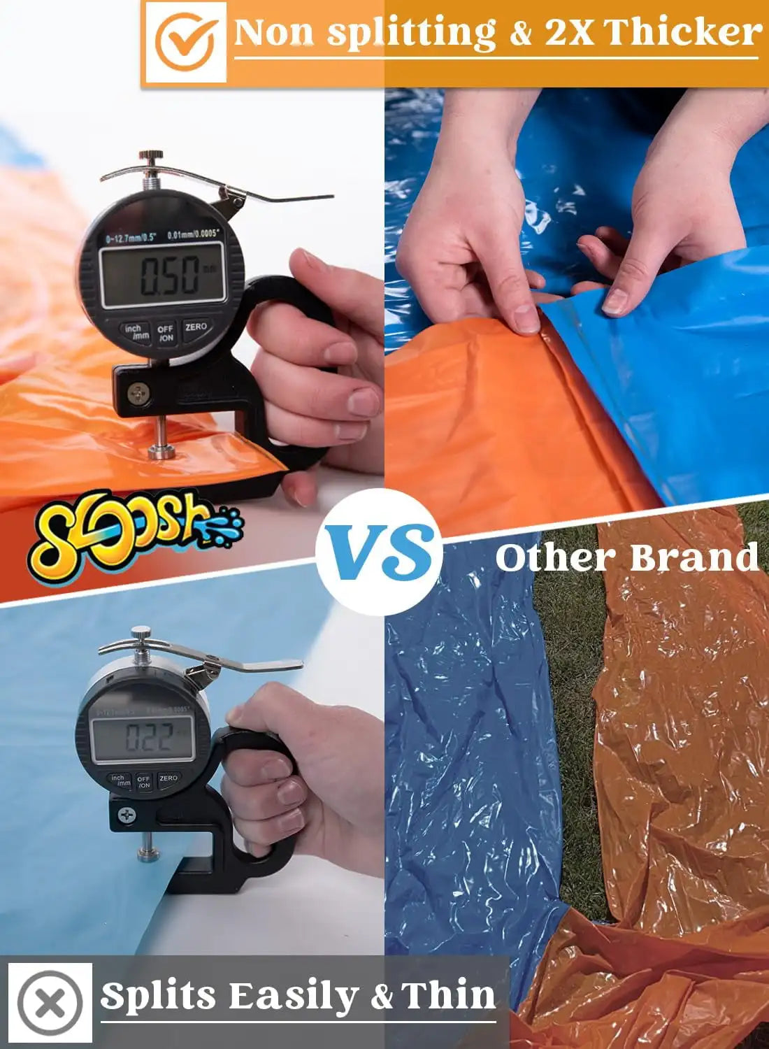 Joyfy Water Slide With Two Bodyboards For Outdoor Fun