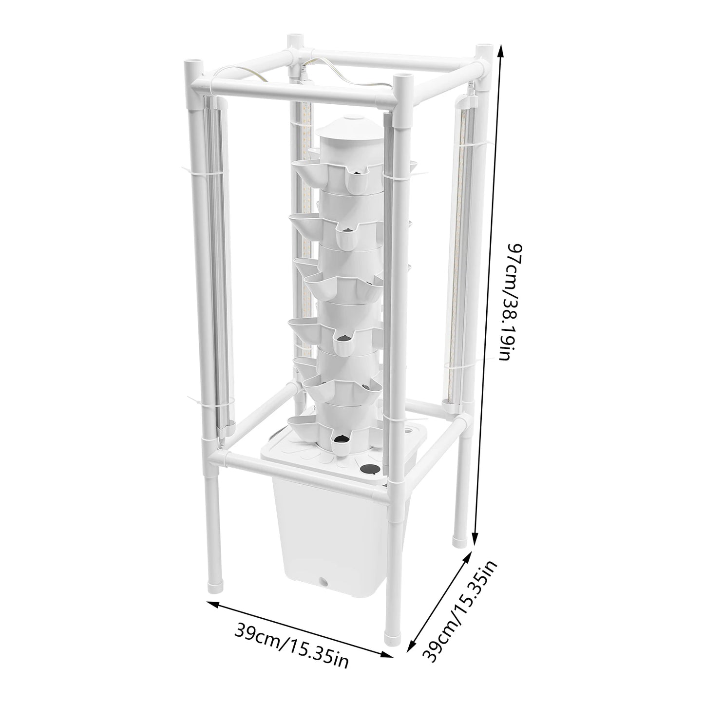 Hydroponic Growing System With LED Light And Stand