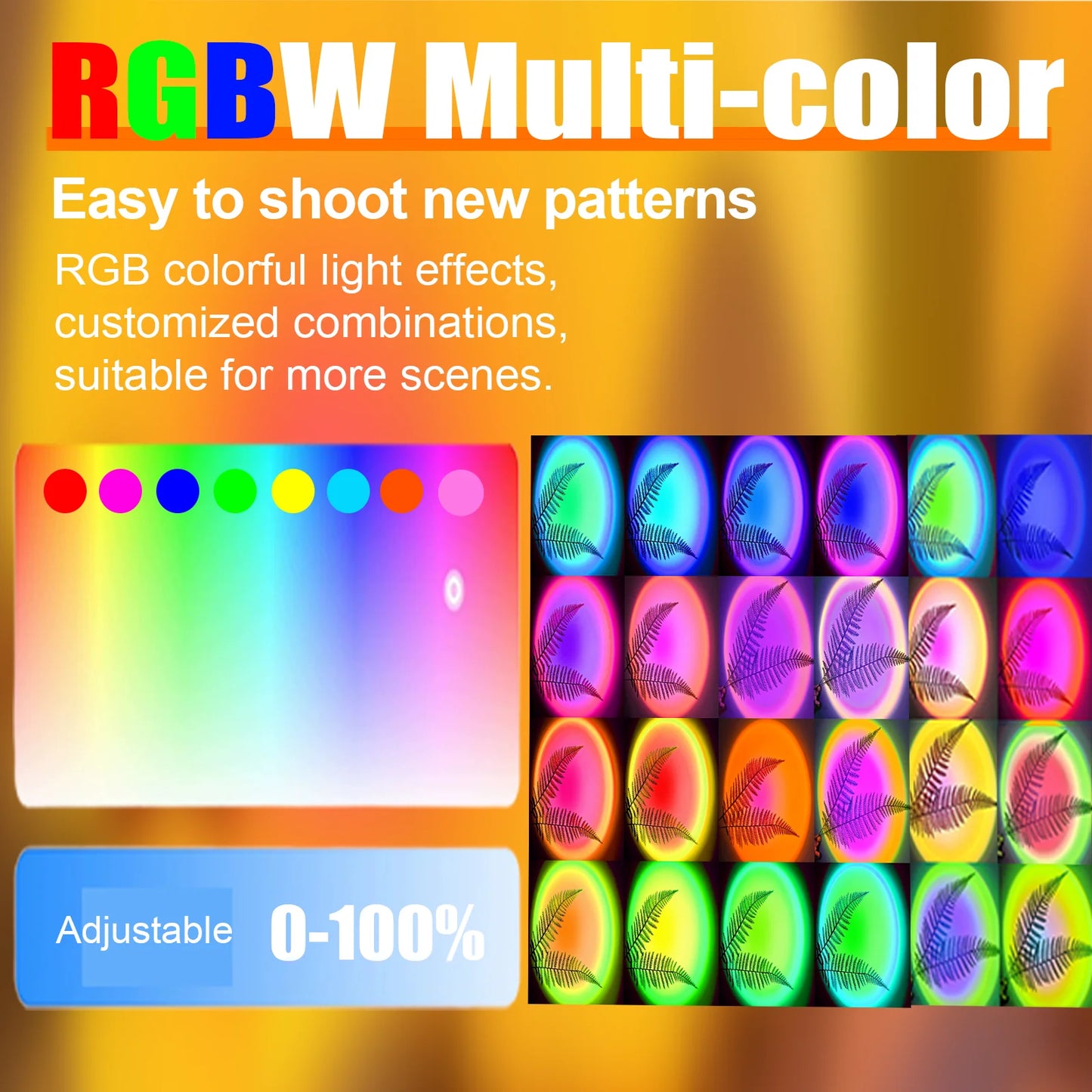 APP Sunset Lamp Projector LED Lights For Bedroom 16 Modes