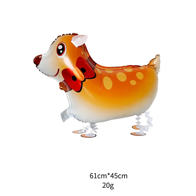 Cartoon Foil Walking Animal Balloon Helium Filling Kids Birthday Party Decor
