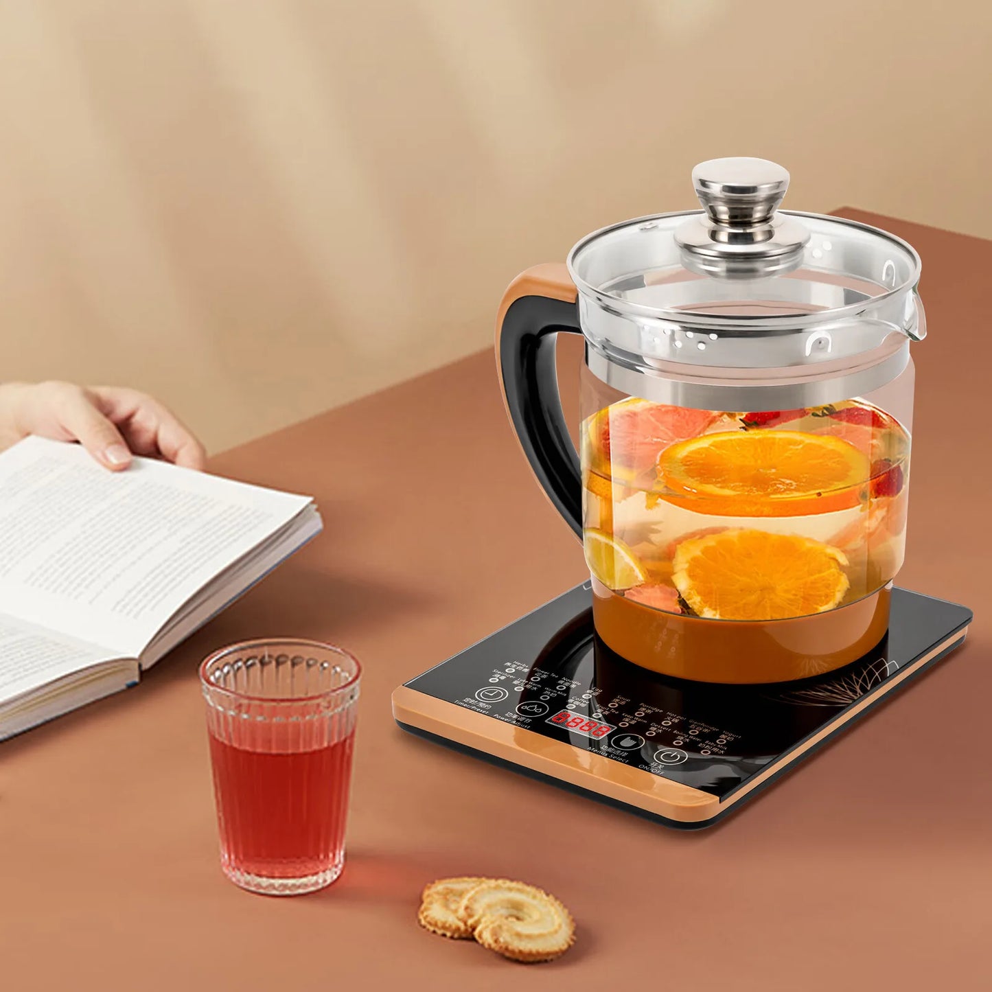 Electric Glass Kettle With Keep Warm And 6 Temperature Settings