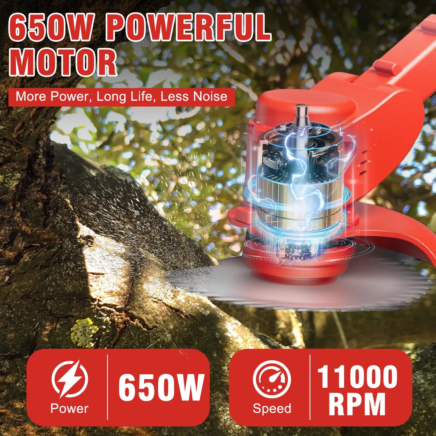 21V Cordless Weed Wacker with Wheel 3-in-1 Edger and Trimmer