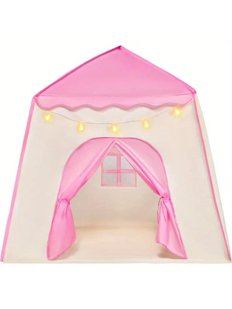 Joyfy Princess Castle Tent With LED Star Lights Playhouse