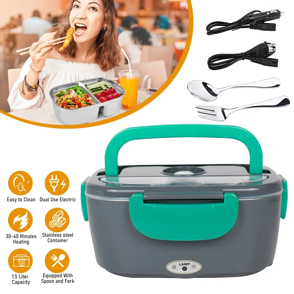 MDHAND 3 In 1 Electric Lunch Box 65W Fast Heating Leakproof