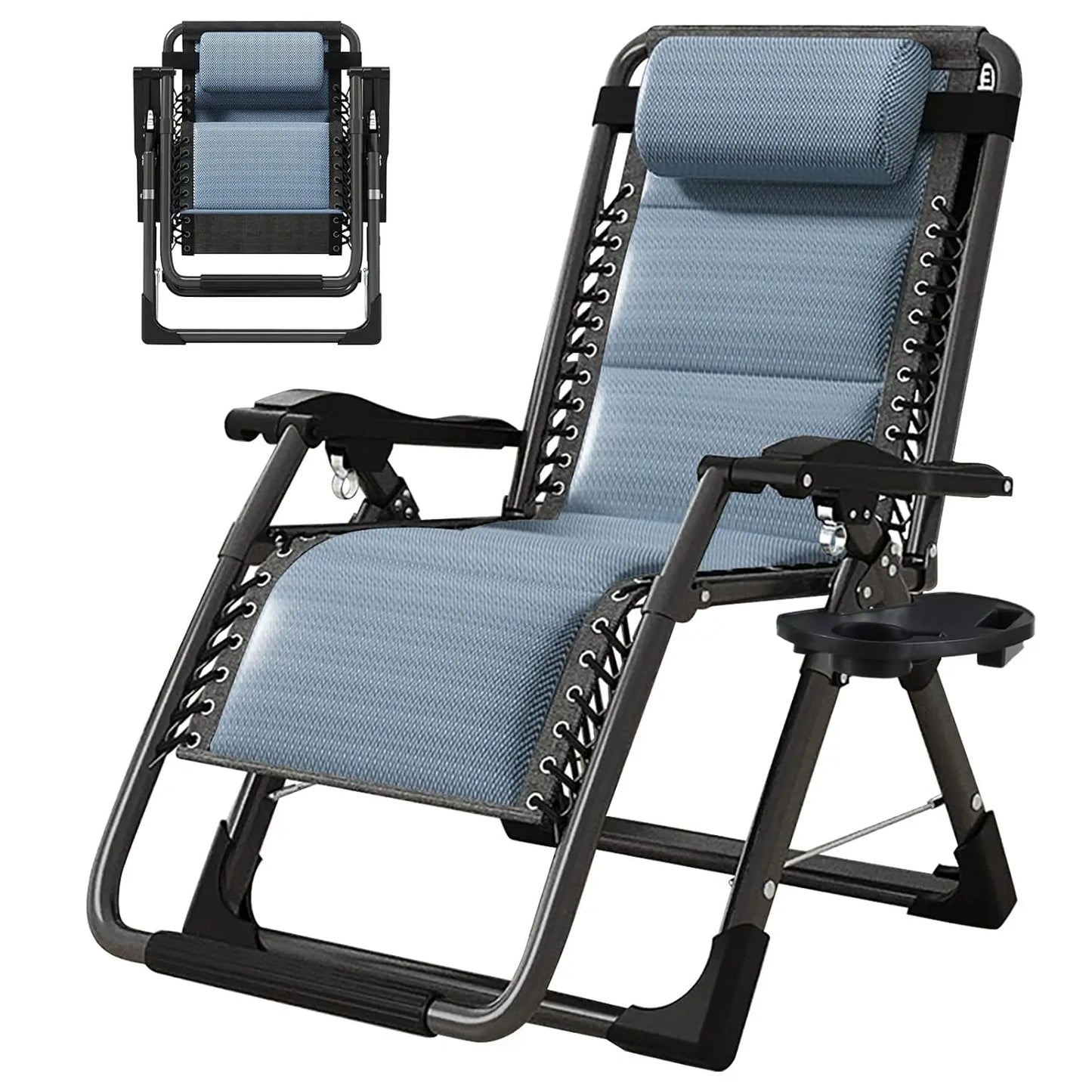 Zero Gravity Outdoor Folding Lounge Chair Premium Recliner Patio Chair