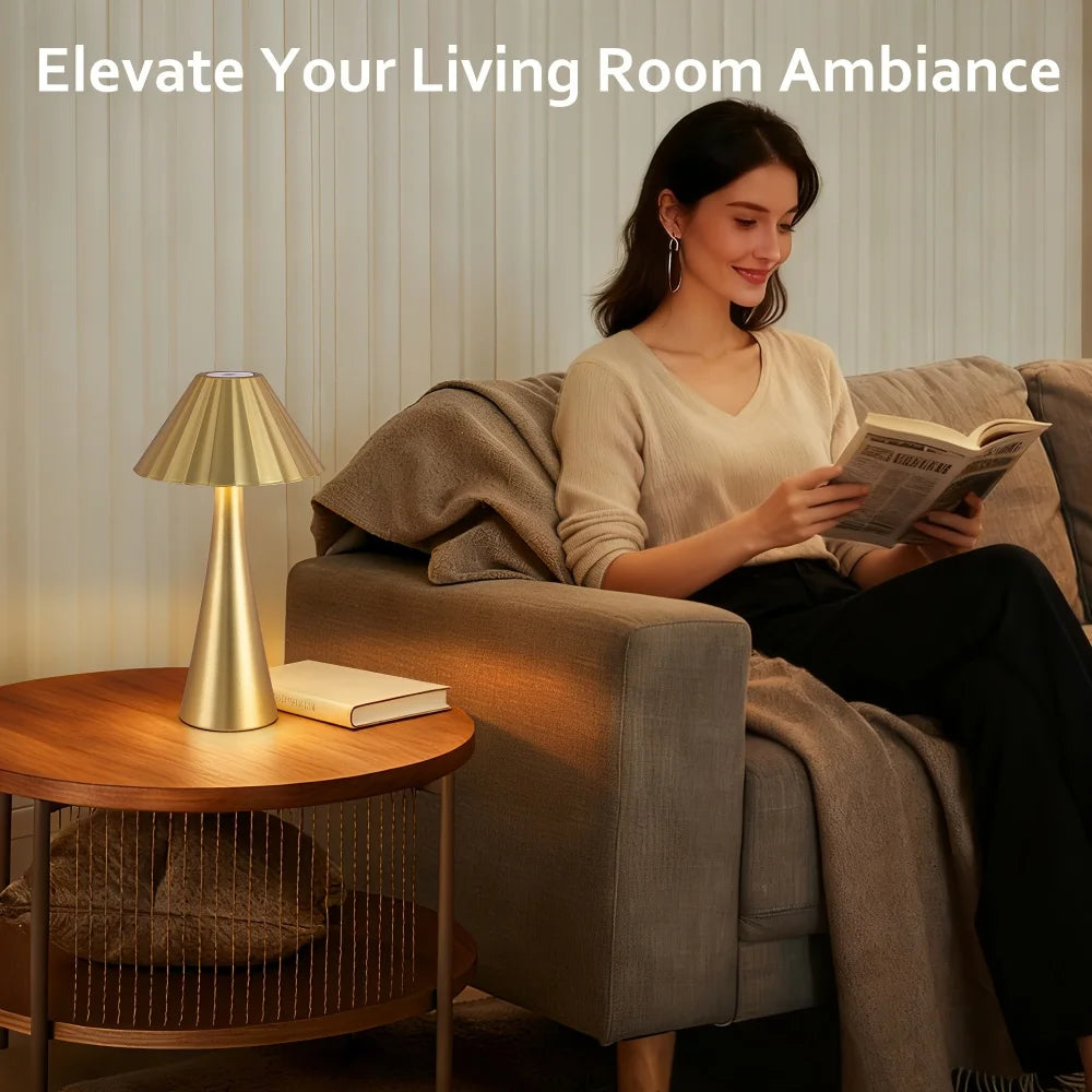 Modern Mini Table Lamp Set 2 With Touch USB Charging