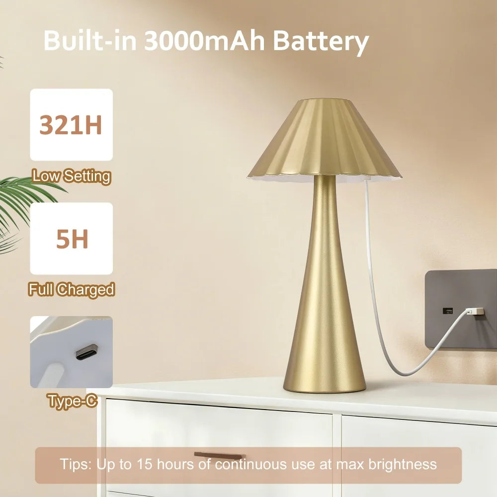 Modern Mini Table Lamp Set 2 With Touch USB Charging
