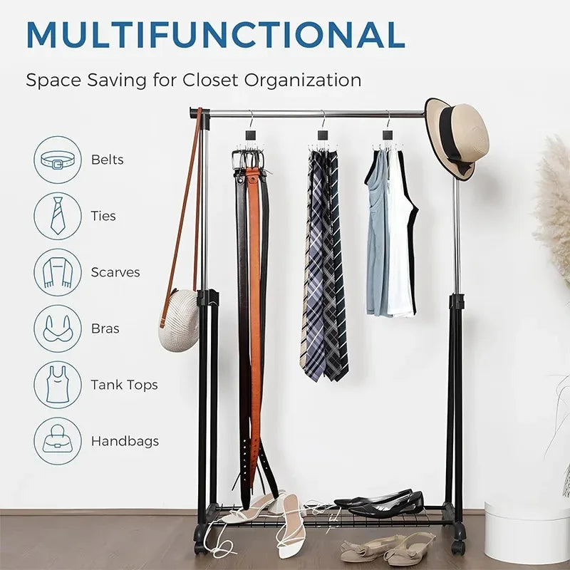 360 Degree Rotating Belt Hanger Organizer For Belts Scarves Ties