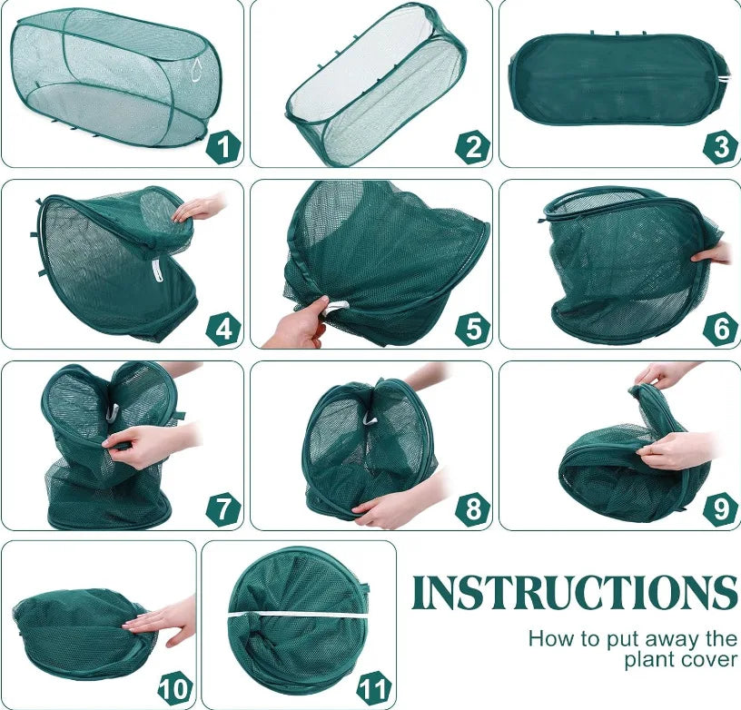 Pop-Up Plant Protection Mesh Cover For Gardens And Crops