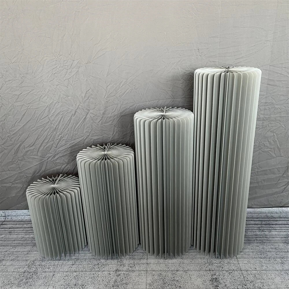 Cylindrical Paper Folding Wedding Flower Ornament Origami Decor For Shop Window