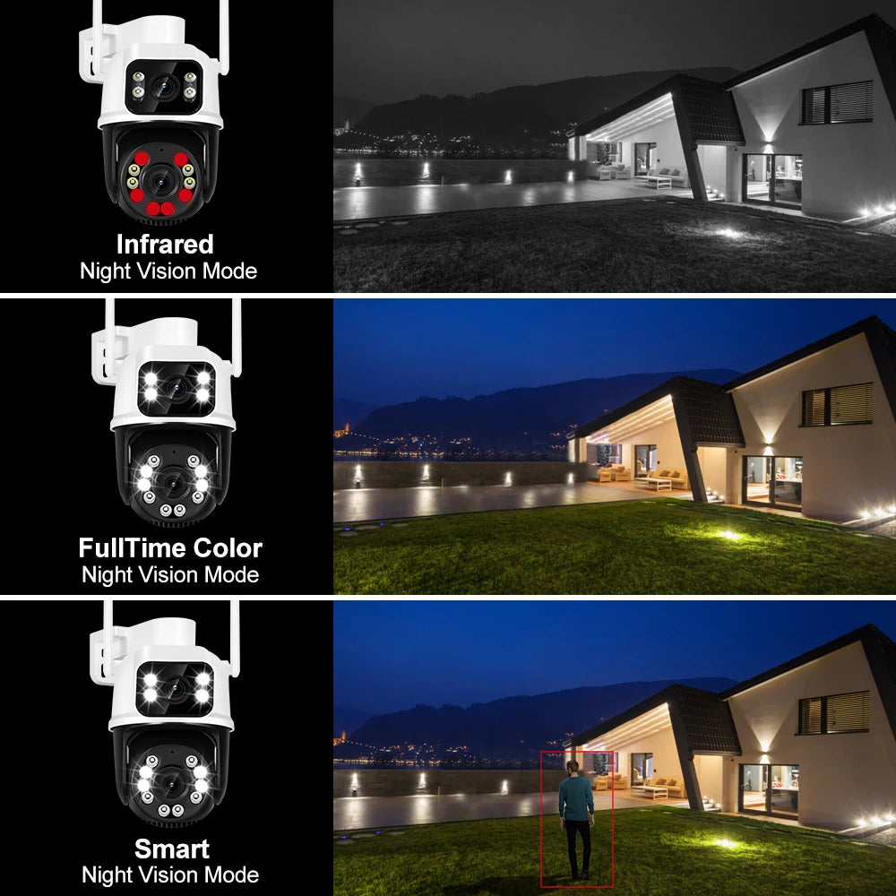 Asecam 8MP 4K WiFi PTZ Outdoor Surveillance Camera AI Tracking