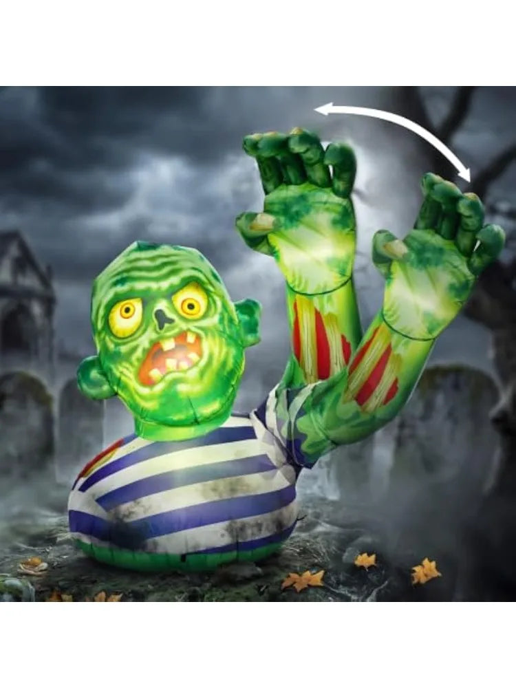 Joyfy Halloween Inflatable Zombie With LED Lights