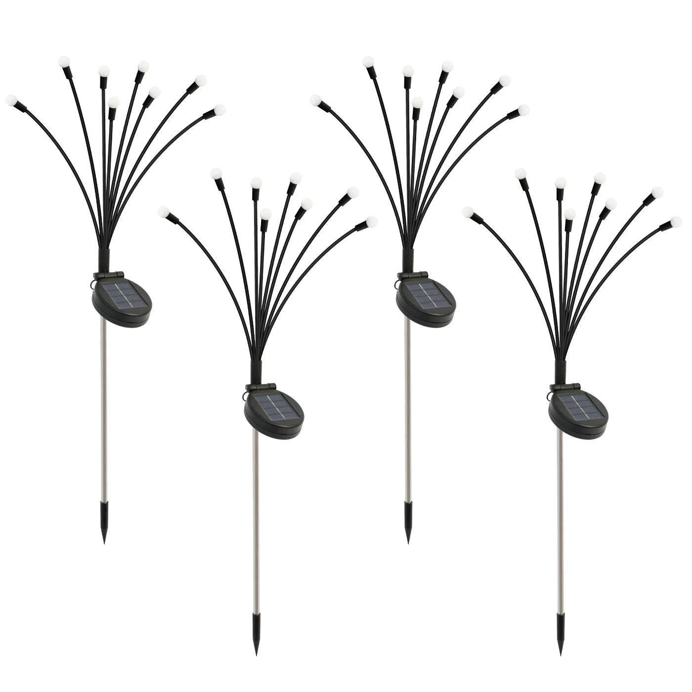 8 Head Solar Firefly Lights Pathway Outdoor Decor IP65 Waterproof