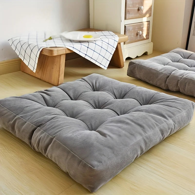 DIAMRI Corduroy Floor Cushion Thick Plush Yoga Meditation Pillow