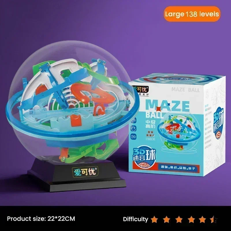 3D Puzzle Ball Maze Toy For Children Labyrinth Challenge Game