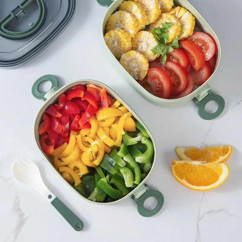 Stackable Bento Box Lunch Container 3 Layer Leakproof Microwave Safe