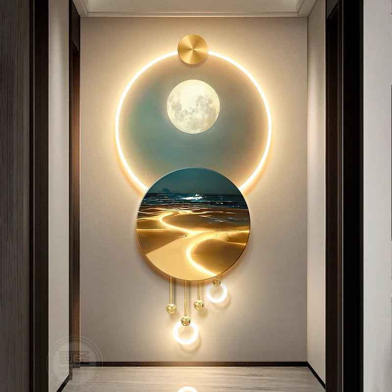 JIAYOOR Wave Entrance LED Decorative Wall Mural Light