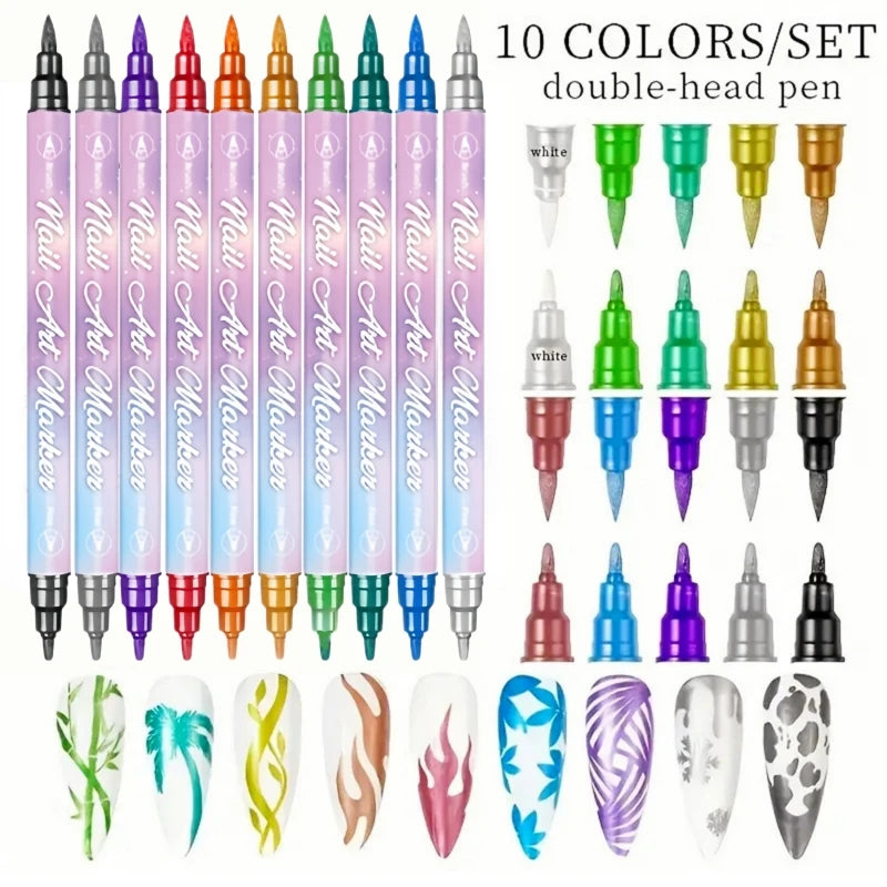 Nail Art Marker Set Acrylic Paint Pens For Nail Art