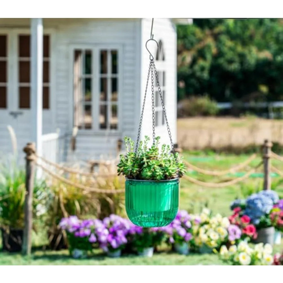 Self Watering Hanging Planters Pack Indoor Outdoor With Hooks