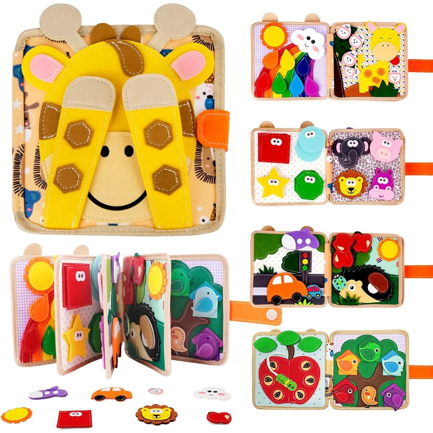 Felt Learning Board For Toddlers Alphabet Numbers Shapes Weather Travel