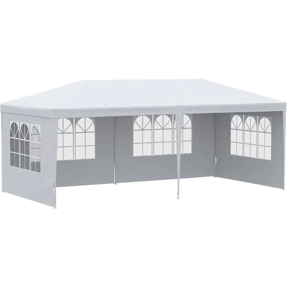 Osparple Outdoor Gazebo Canopy Tent Shelter With Removable Side Walls