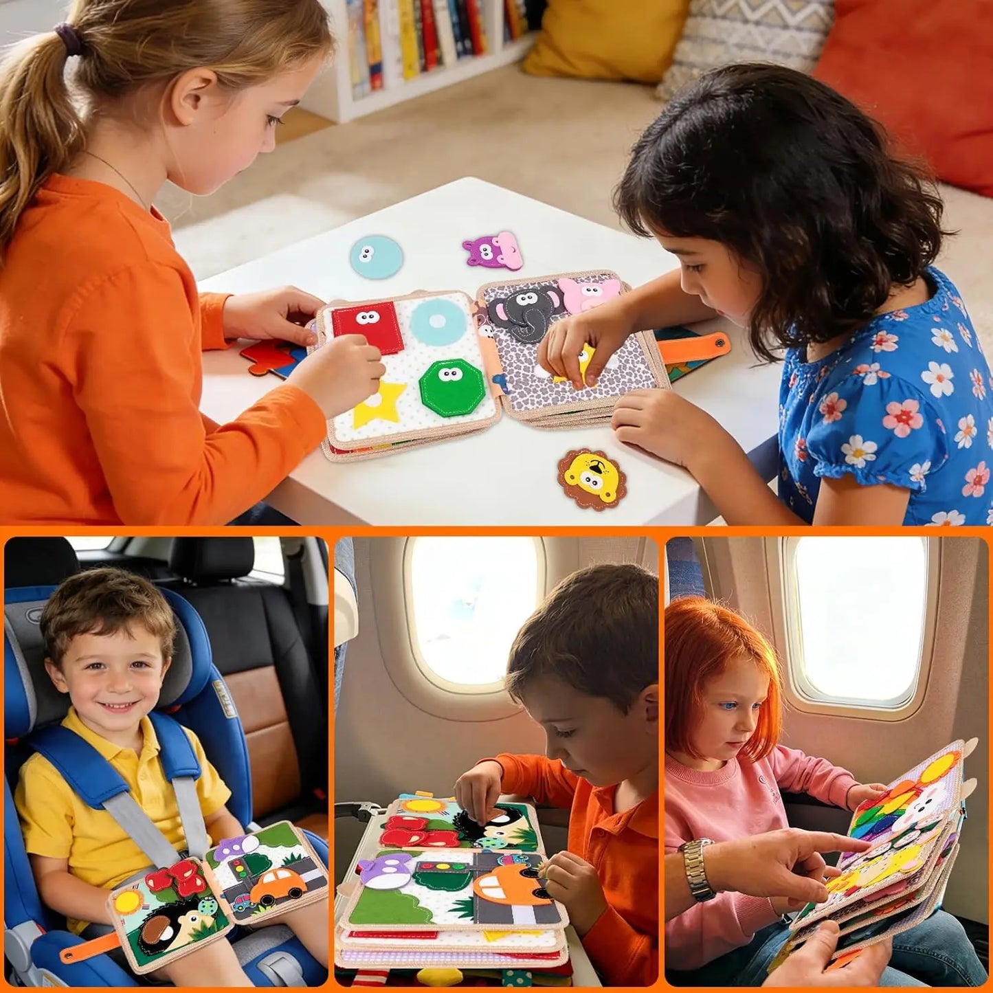 Felt Learning Board For Toddlers Alphabet Numbers Shapes Weather Travel