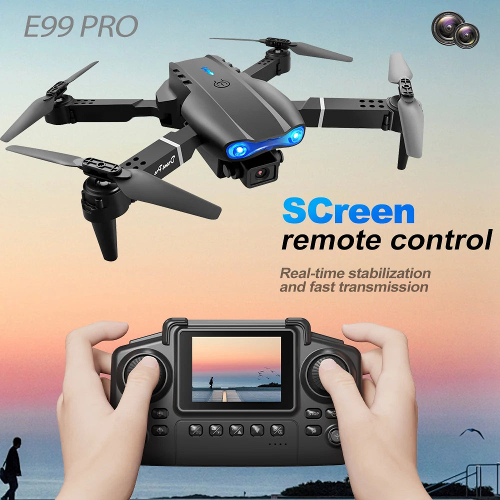 ZNLYRION Quad Drone 4K Dual Cameras Foldable FPV Beginner