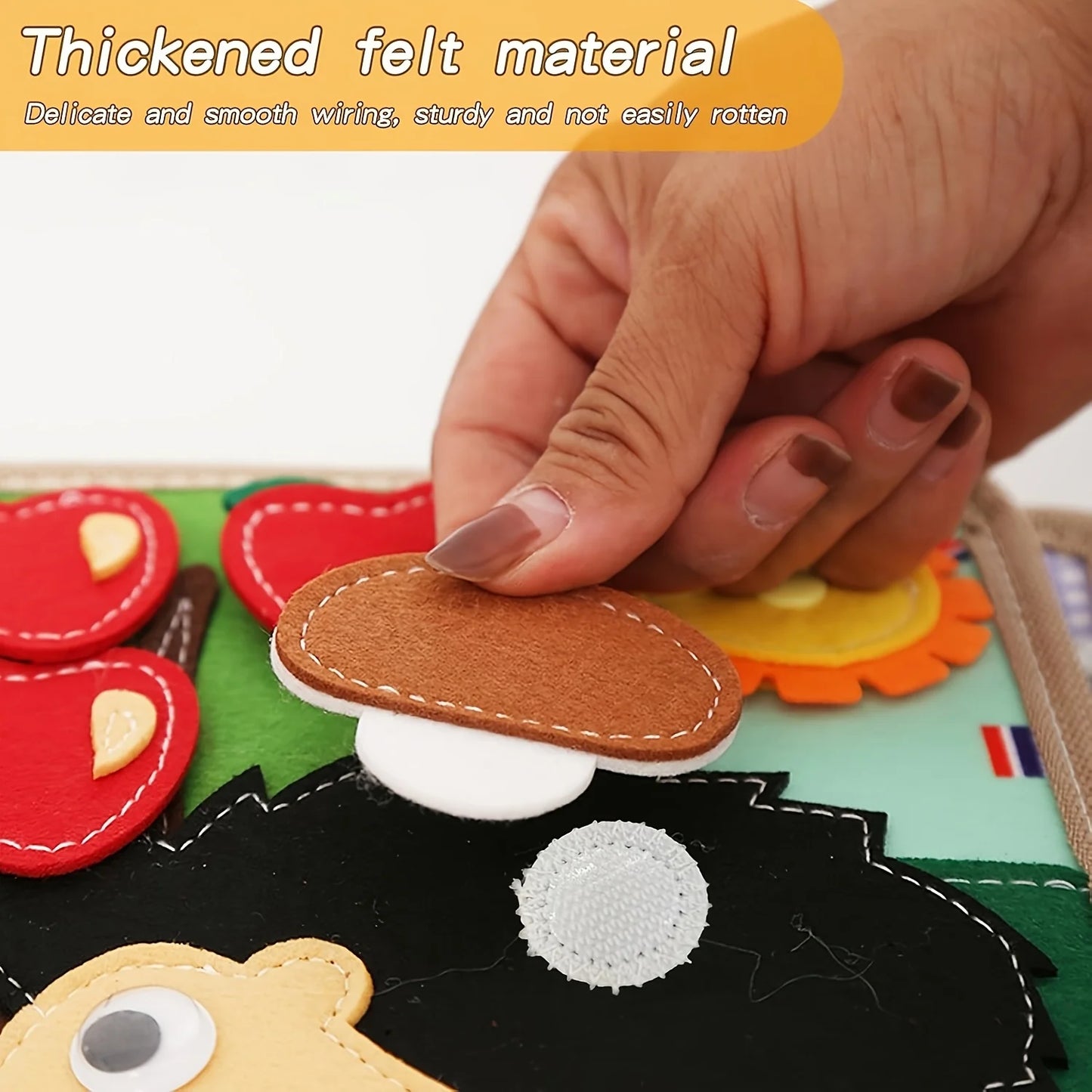 Felt Learning Board For Toddlers Alphabet Numbers Shapes Weather Travel