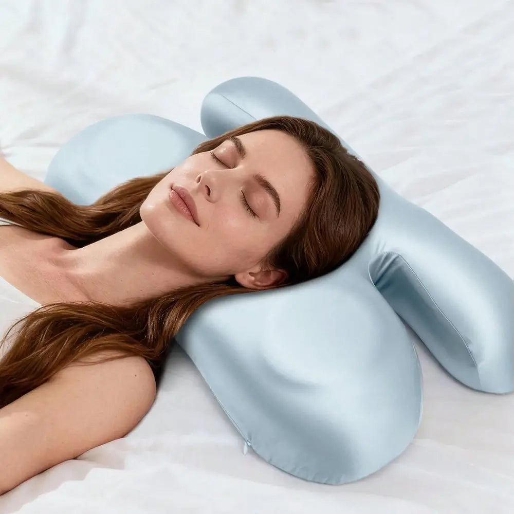Memory Pillow For Side And Stomach Sleepers With Anti Wrinkle