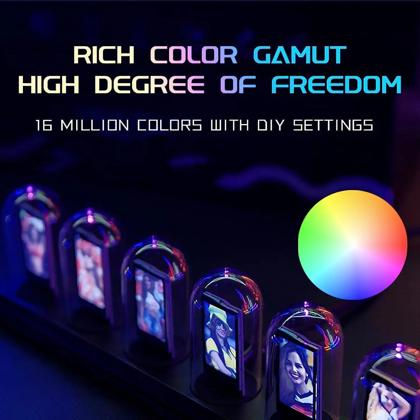 Mexllex Nixie Tube RGB Digital Clock With WiFi App Control