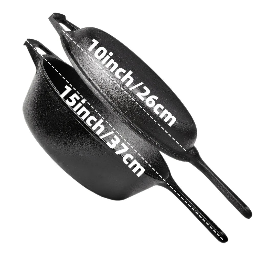 AEDG 3 Piece Cast Iron Skillet Set