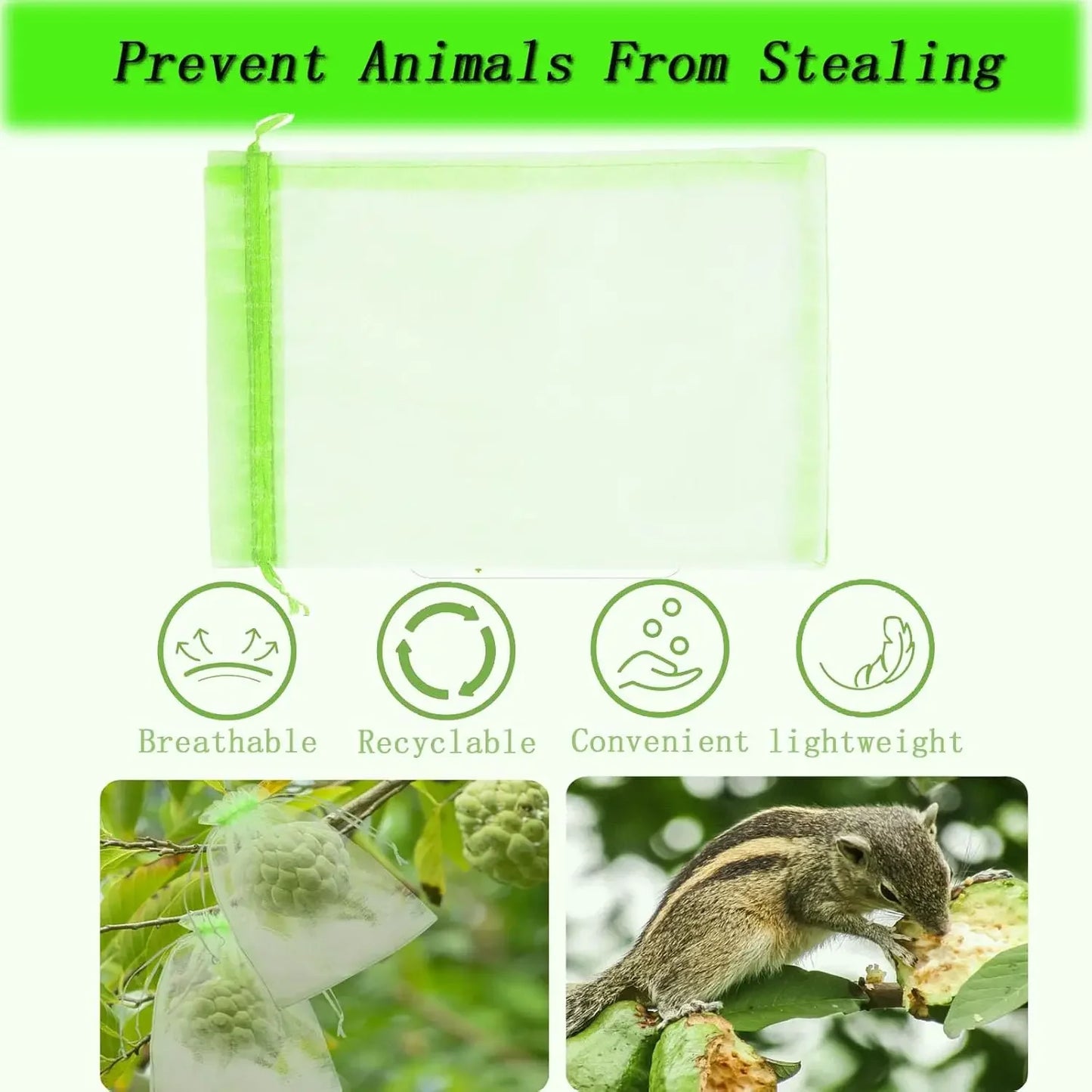 Fruit Protection Bags Anti Bird Mesh Netting Garden Plants