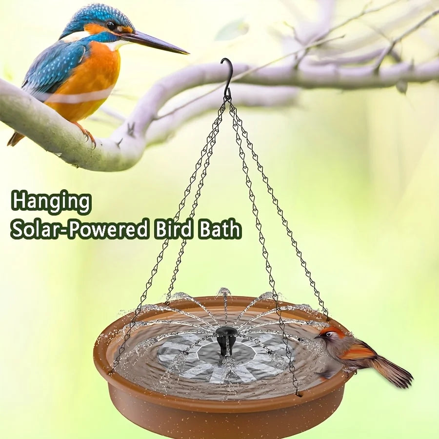 Solar Powered Water Pump Fountain With Multi Pattern Nozzles IPX8