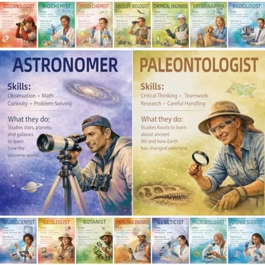 Career In Science Posters For Classroom STEAM Education