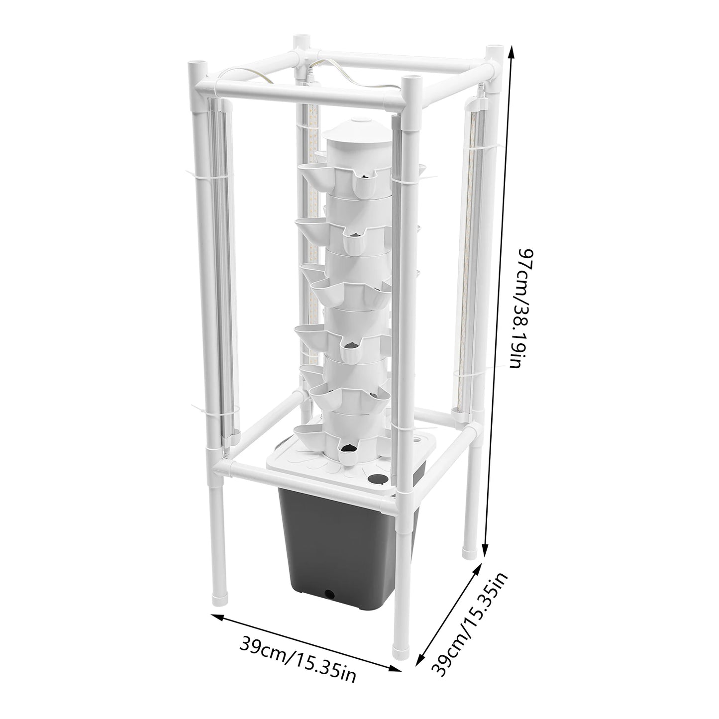 Hydroponic Growing System With LED Light And Stand