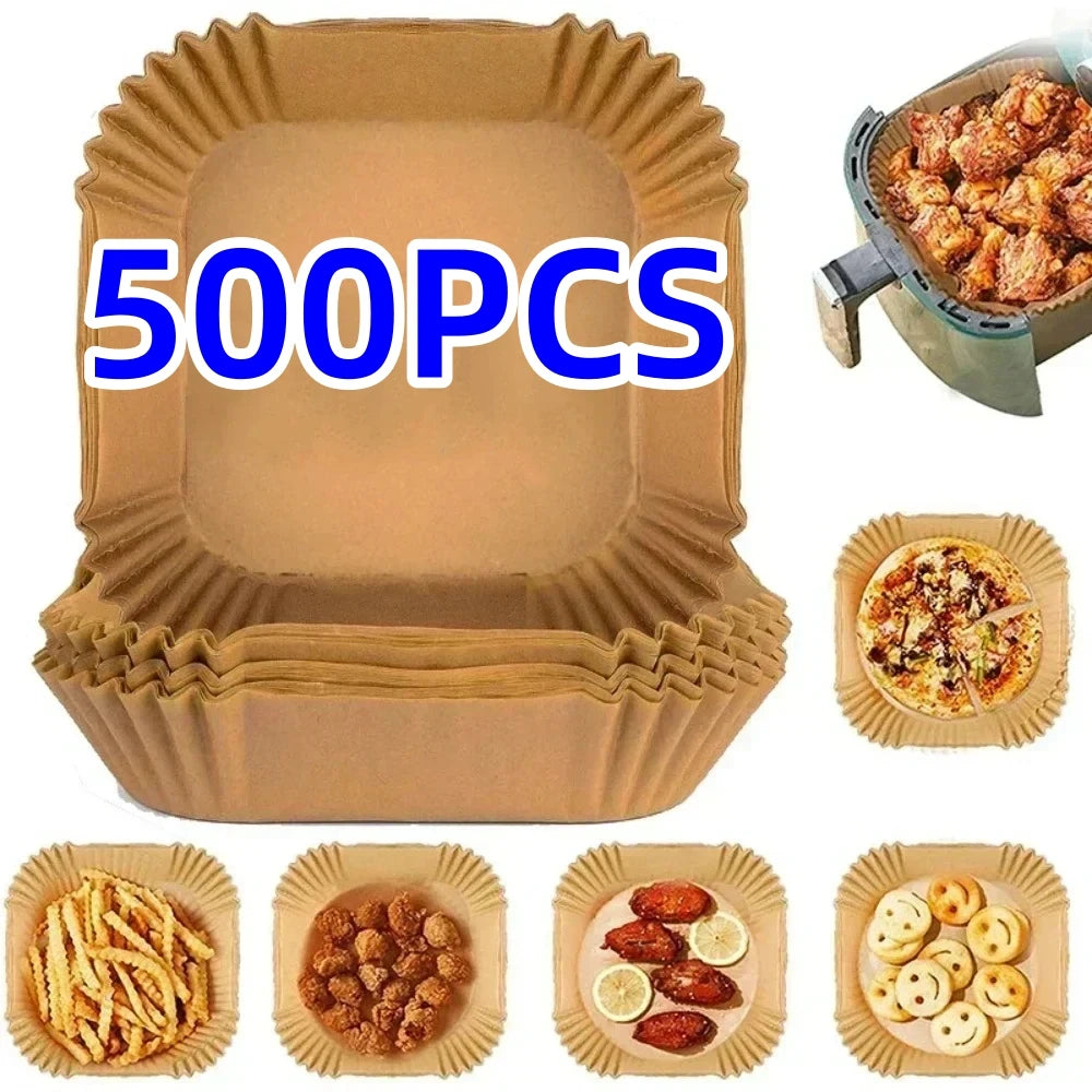 Disposable Air Fryer Paper Molds For Pastry And BBQ Nonstick Pad