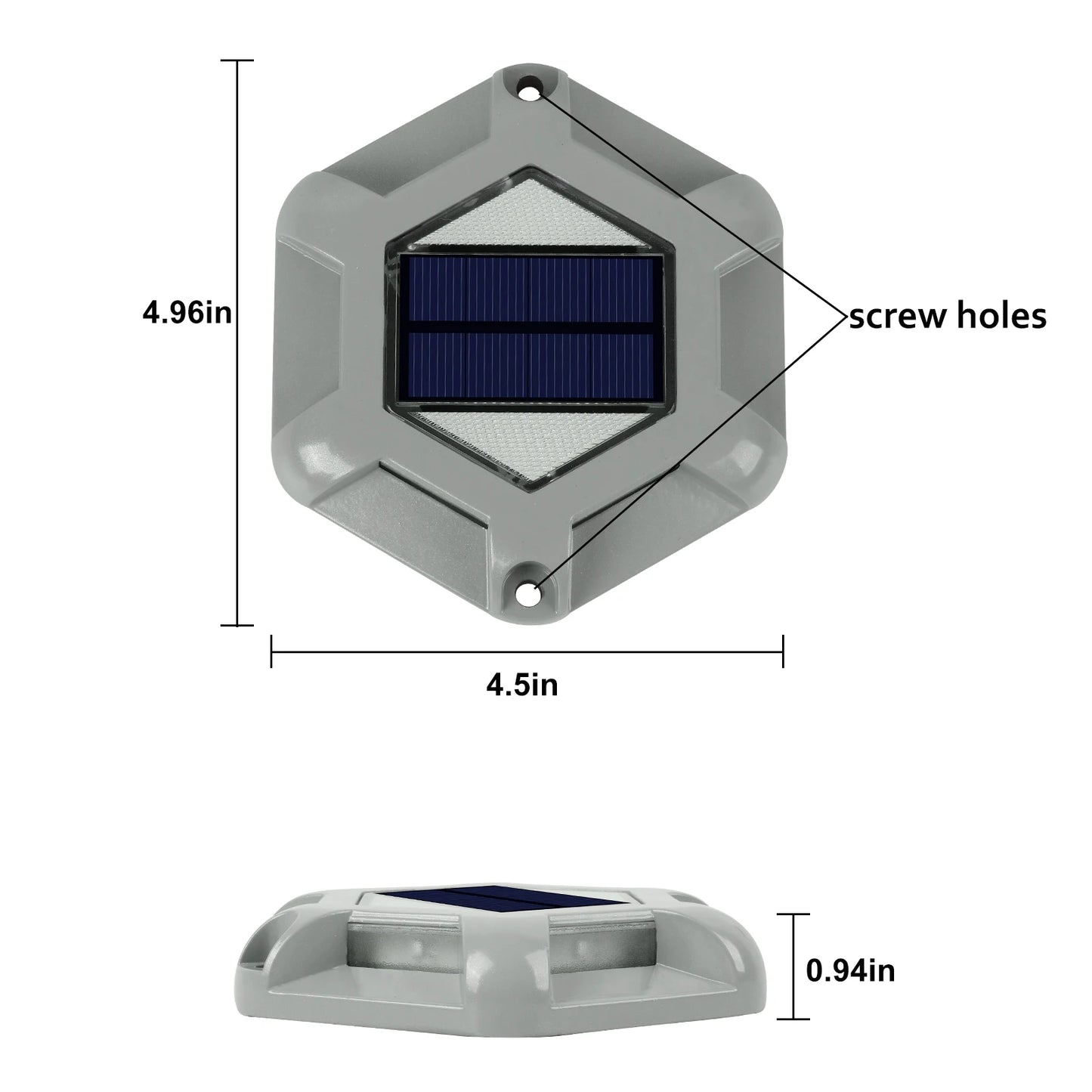 T-SUNRISE 4 Pack Solar Driveway Lights Outdoor Aluminum IP65