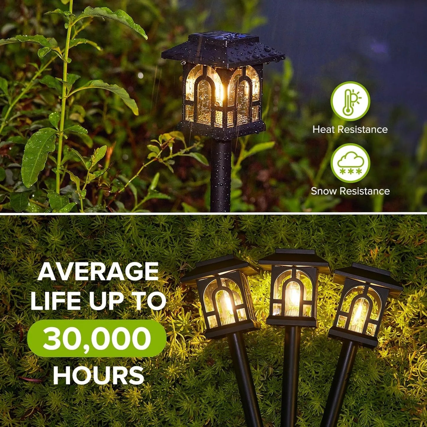 Solar Pathway Lights Outdoor Auto On Off For Yard Walkway