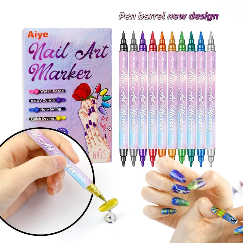 Nail Art Marker Set Acrylic Paint Pens For Nail Art