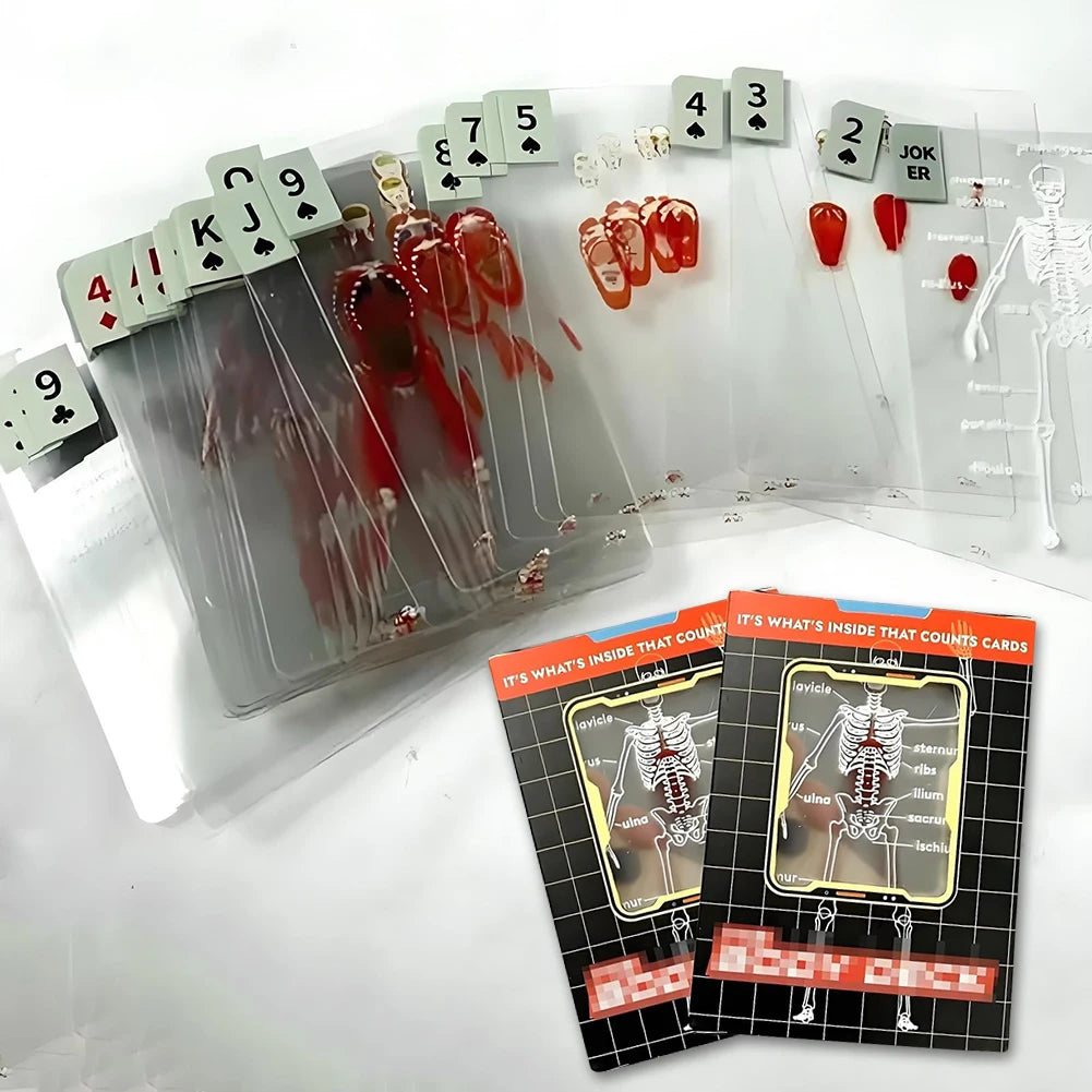 APWIKOGER Transparent Human Anatomy Playing Cards for Education Fun