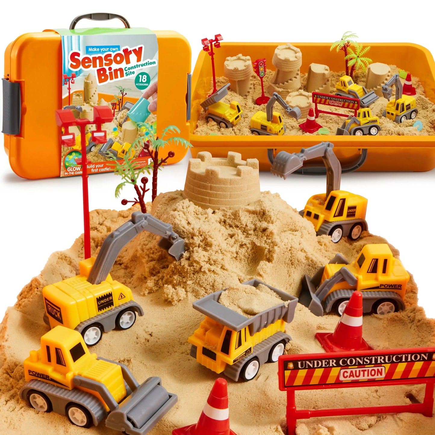 Joyfy Construction Sensory Bin Kit For Kids Three And Up