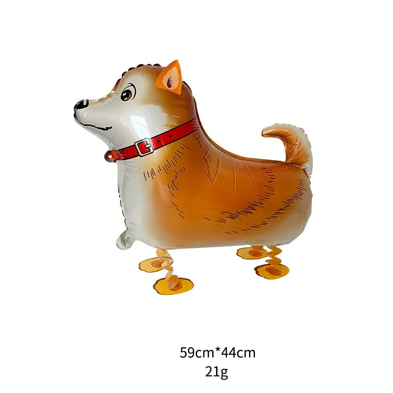 Cartoon Foil Walking Animal Balloon Helium Filling Kids Birthday Party Decor