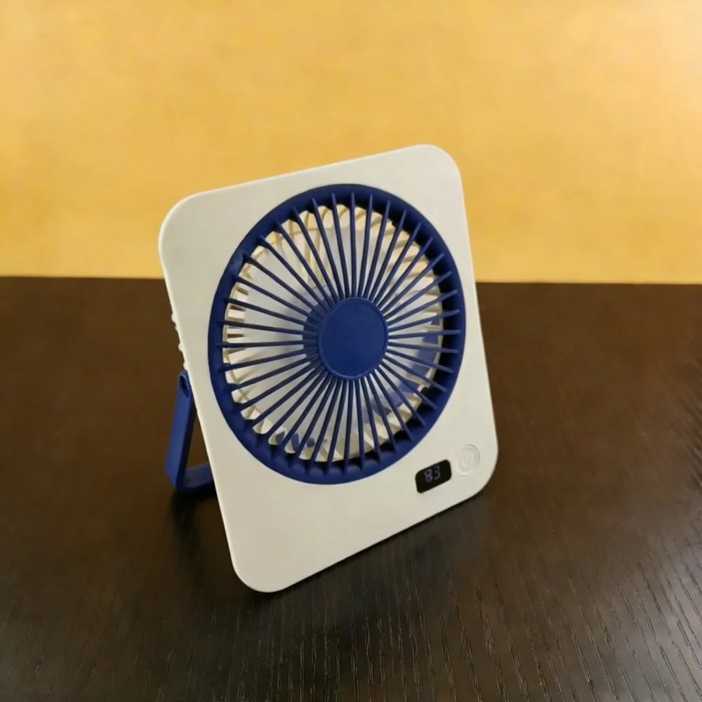 Rechargeable USB Mini Desktop Fan With Foldable Handle And 5 Speed Ultra Quiet