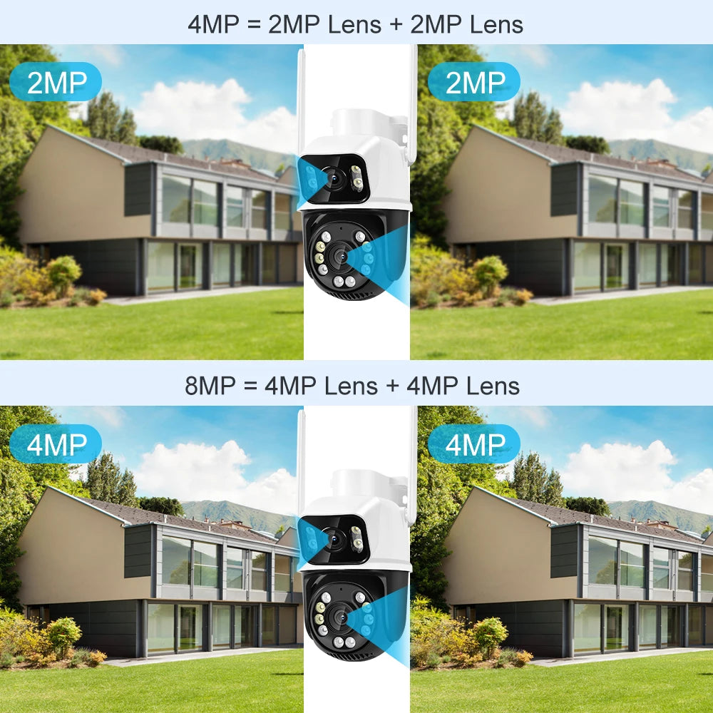 Asecam 8MP 4K WiFi PTZ Outdoor Surveillance Camera AI Tracking