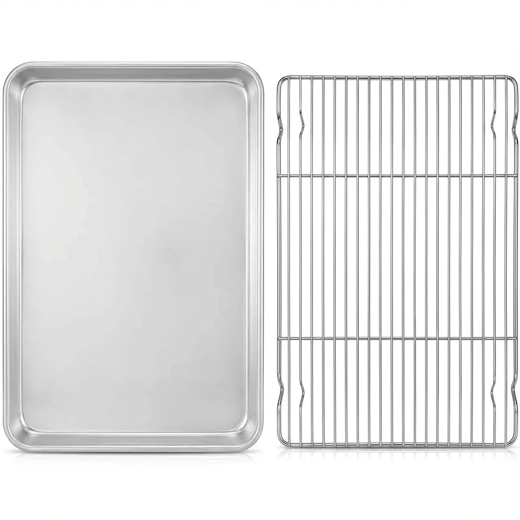 Stainless Steel Square Perforated Baking Tray Oven Safe