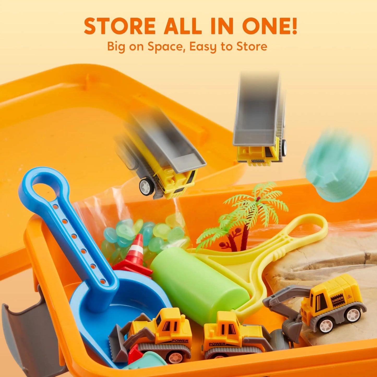 Joyfy Construction Sensory Bin Kit For Kids Three And Up