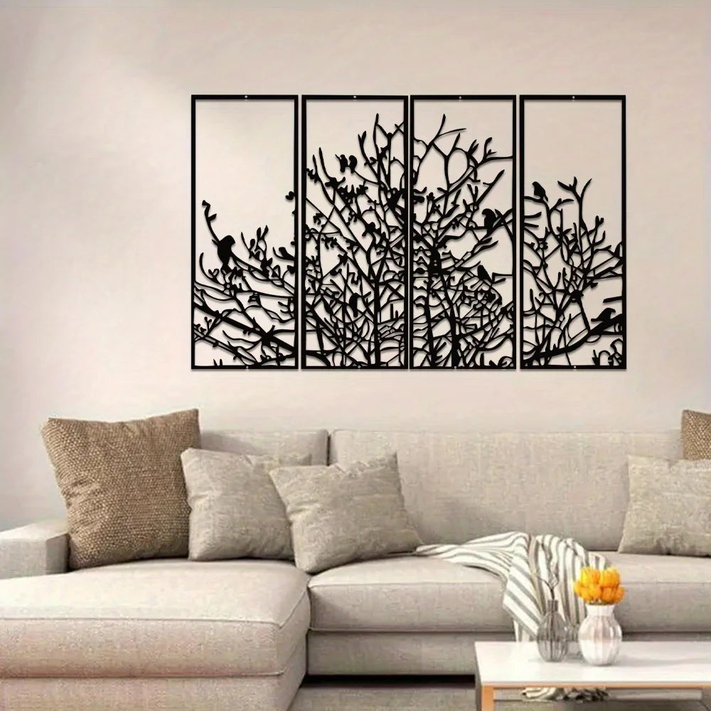 Modern Metal Tree of Life Wall Art Minimalist Home Decor