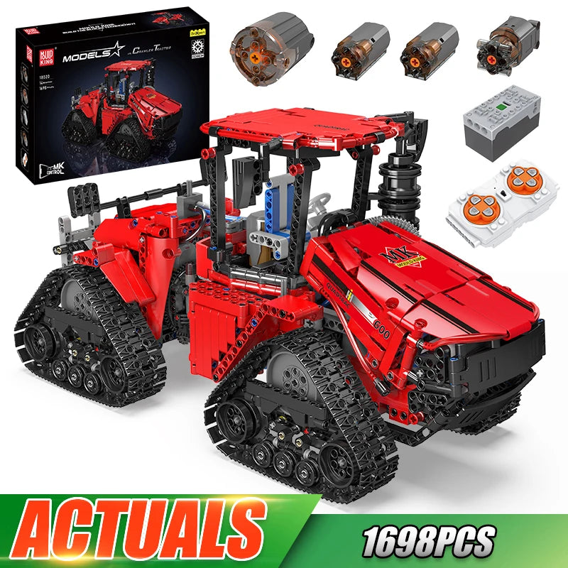 Mould King Pneumatic Crawler Tractor Building Block Set 18020