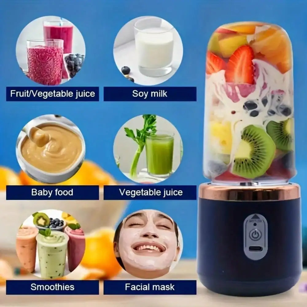 Portable USB Juicer Dual Cups Detachable Easy Clean Blender
